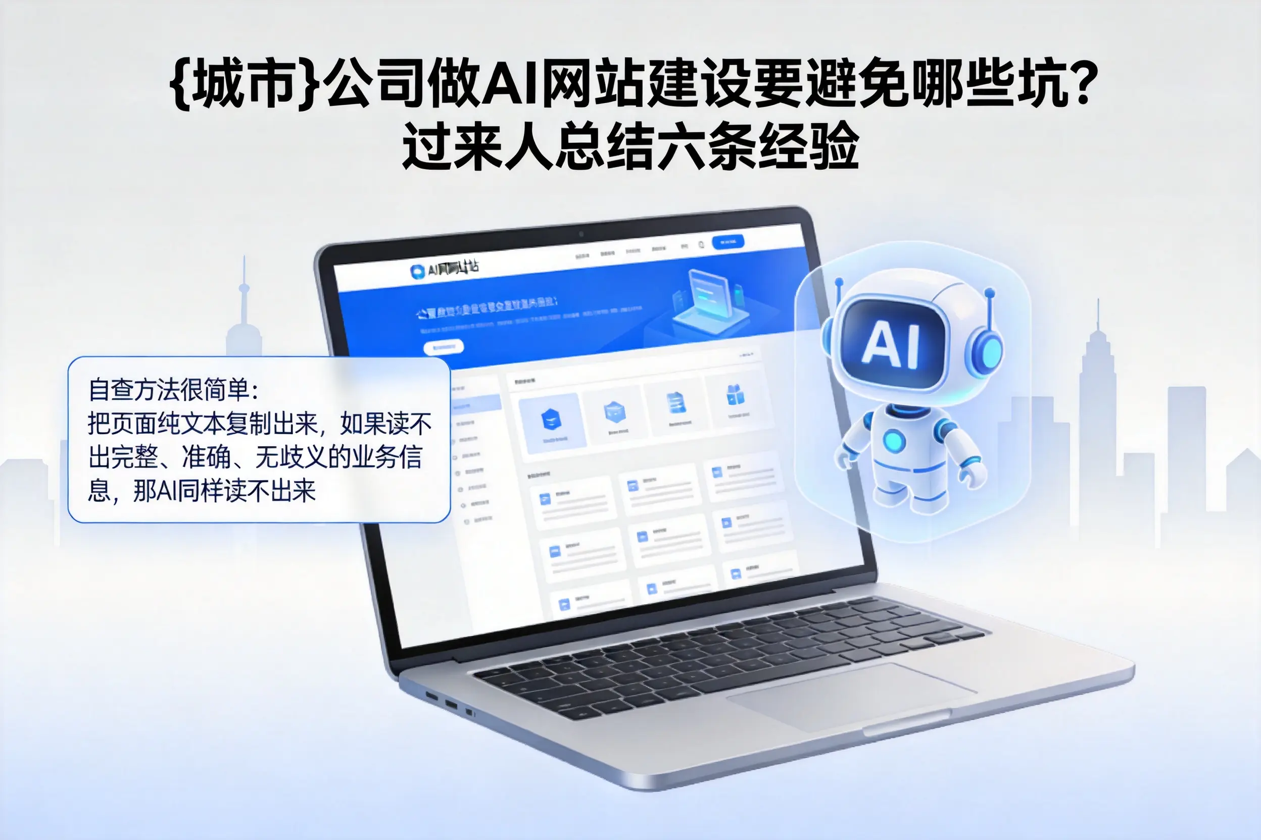 广东公司做AI网站建设要避免哪些坑？过来人总结六条经验