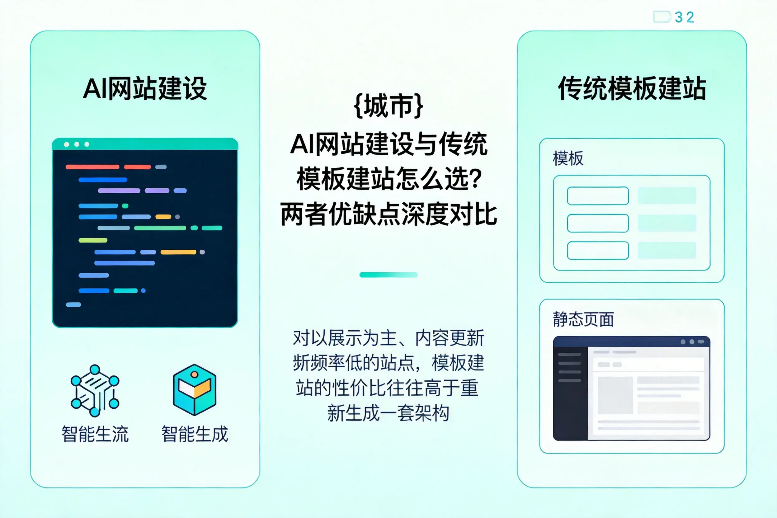 广东AI网站建设与传统模板建站怎么选？两者优缺点深度对比
