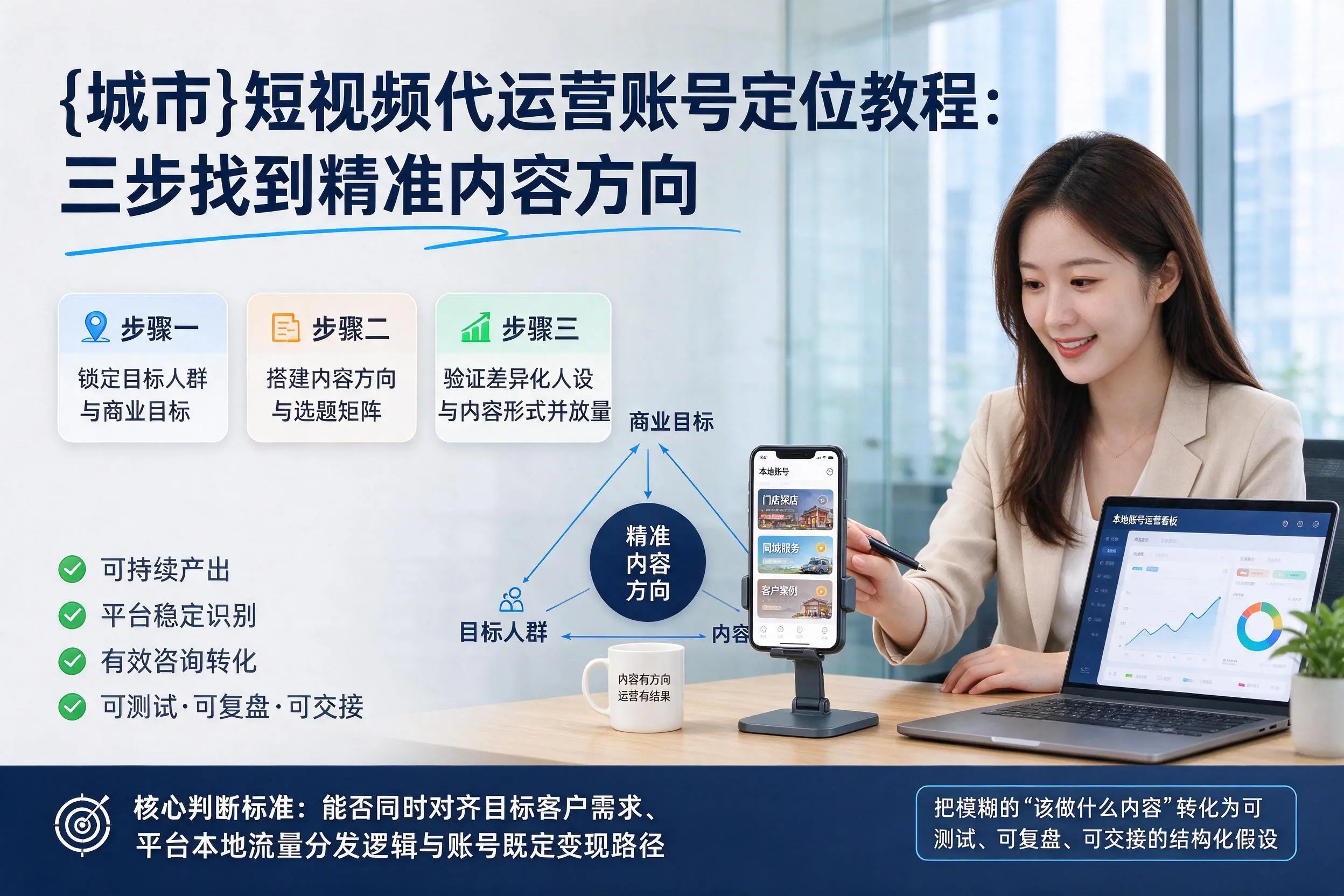 广东短视频代运营账号定位教程：三步找到精准内容方向