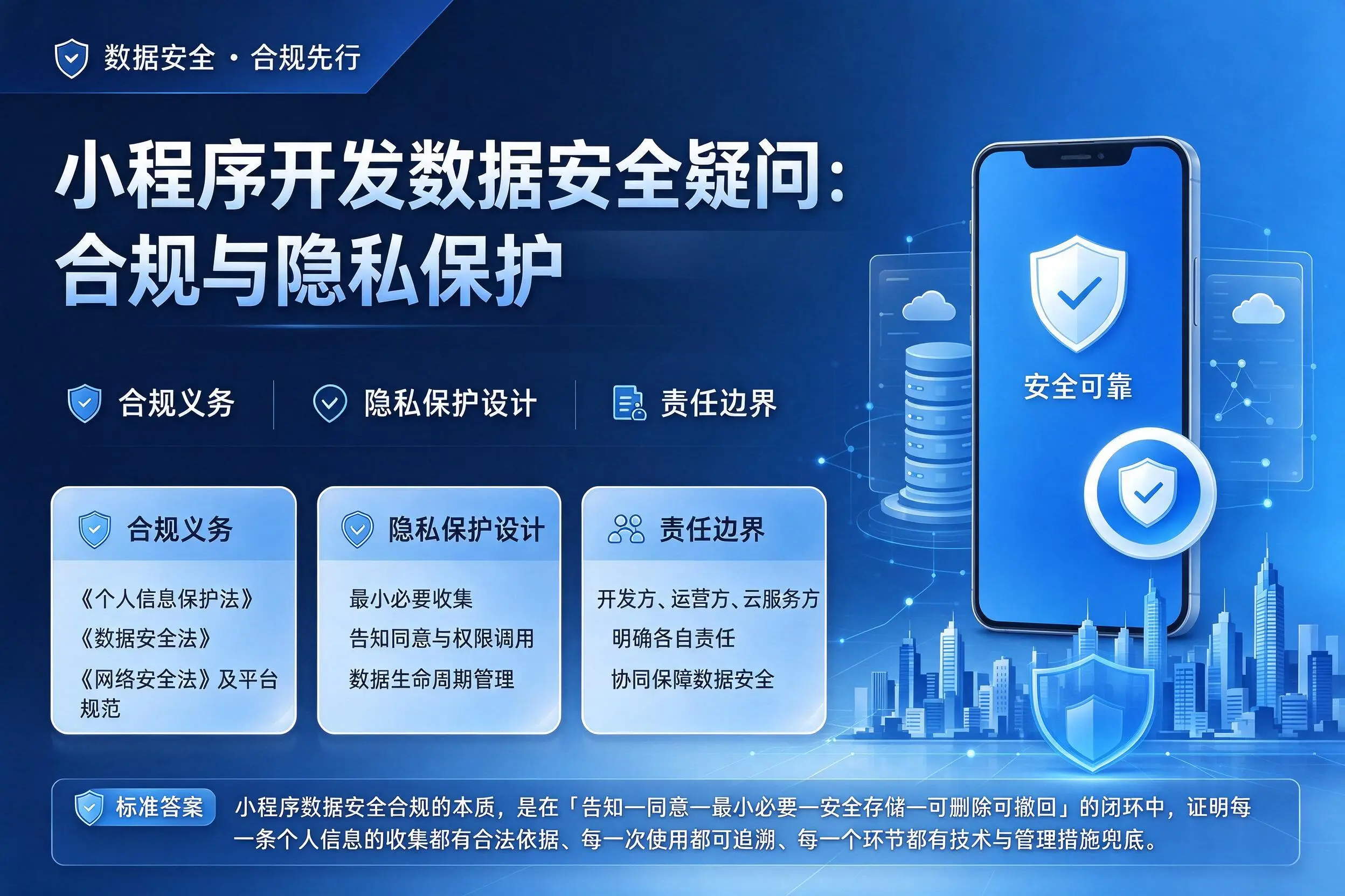 广东小程序开发数据安全疑问：合规与隐私保护