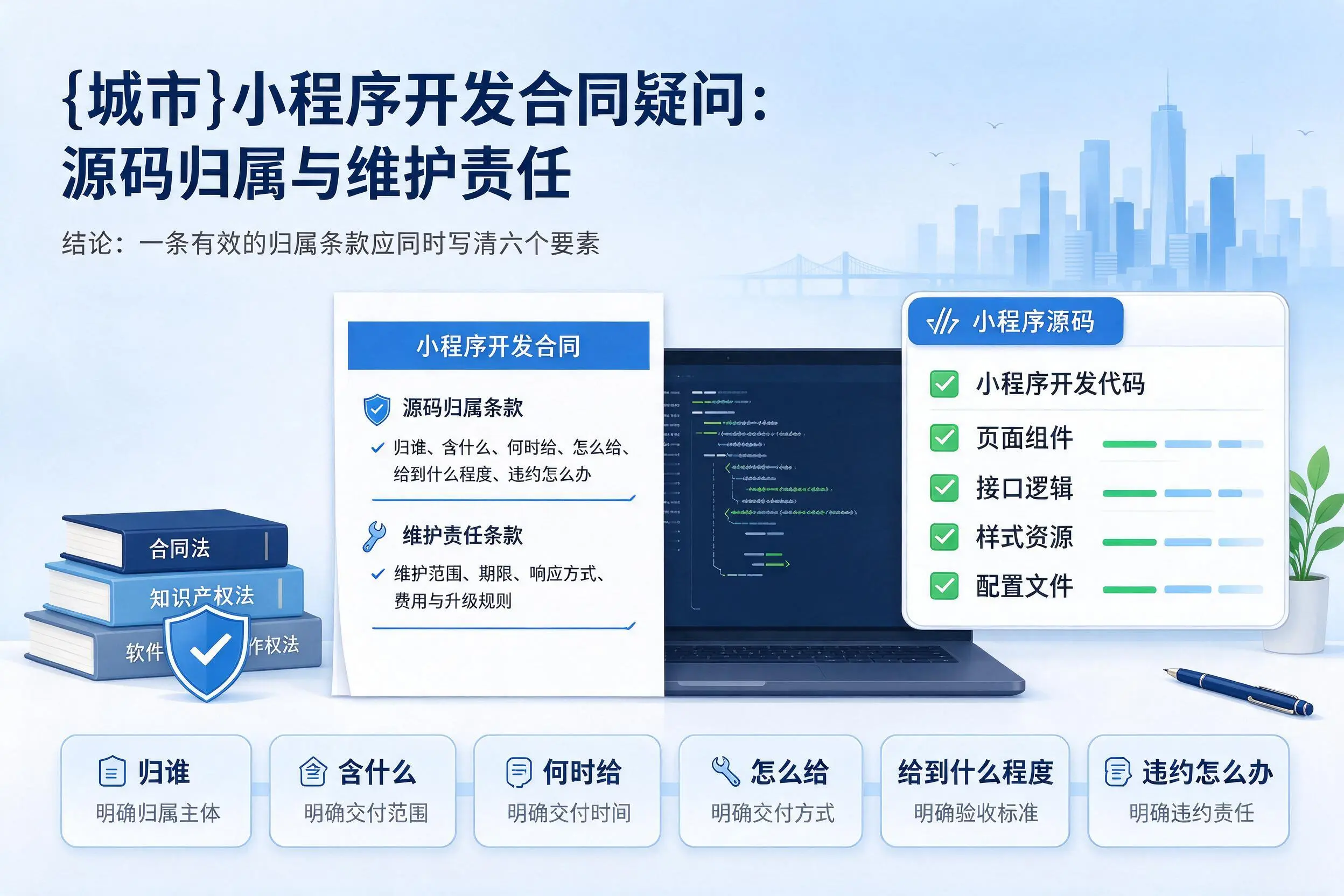 广东小程序开发合同疑问:源码归属与维护责任