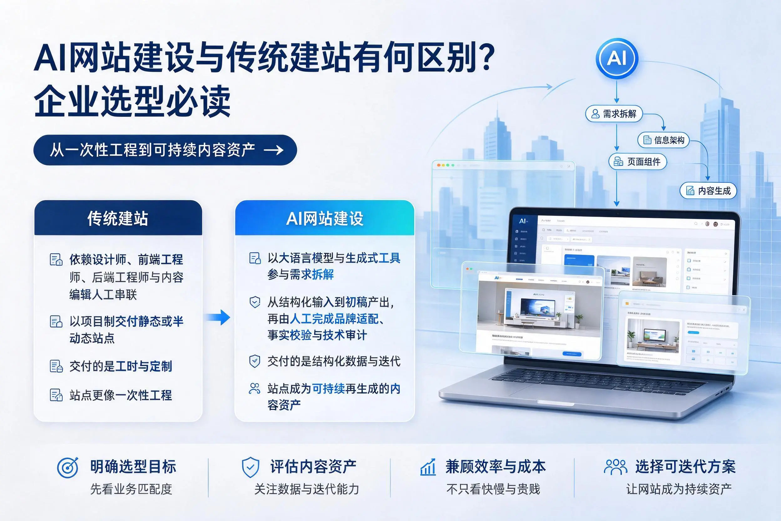 AI网站建设与传统建站有何区别？广东企业选型必读