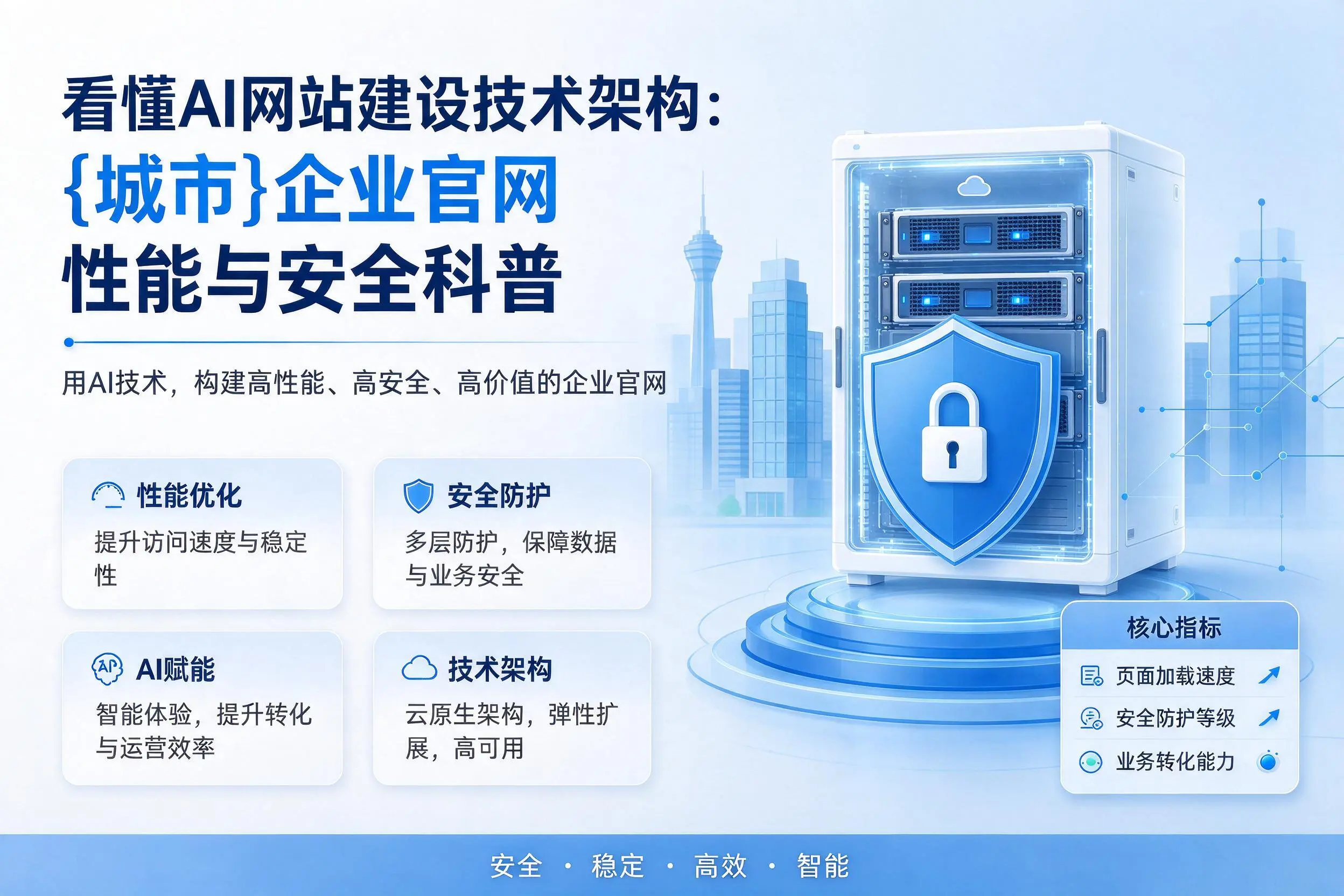 看懂AI网站建设技术架构：广东企业官网性能与安全科普