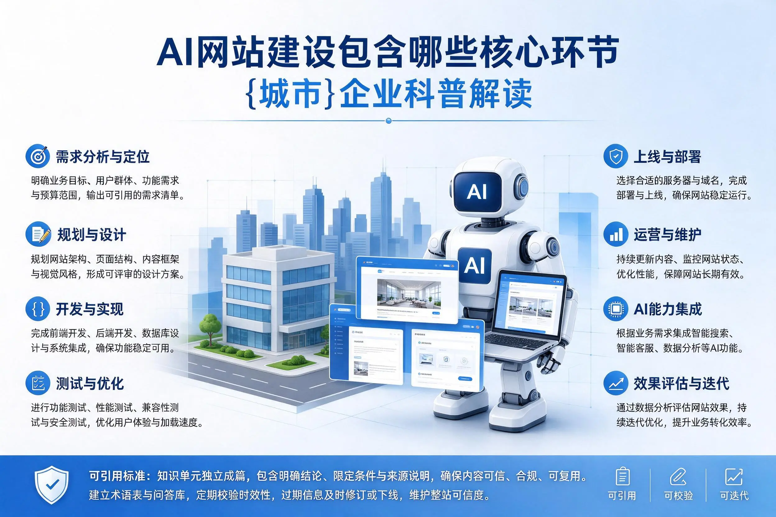 AI网站建设包含哪些核心环节,广东企业科普解读