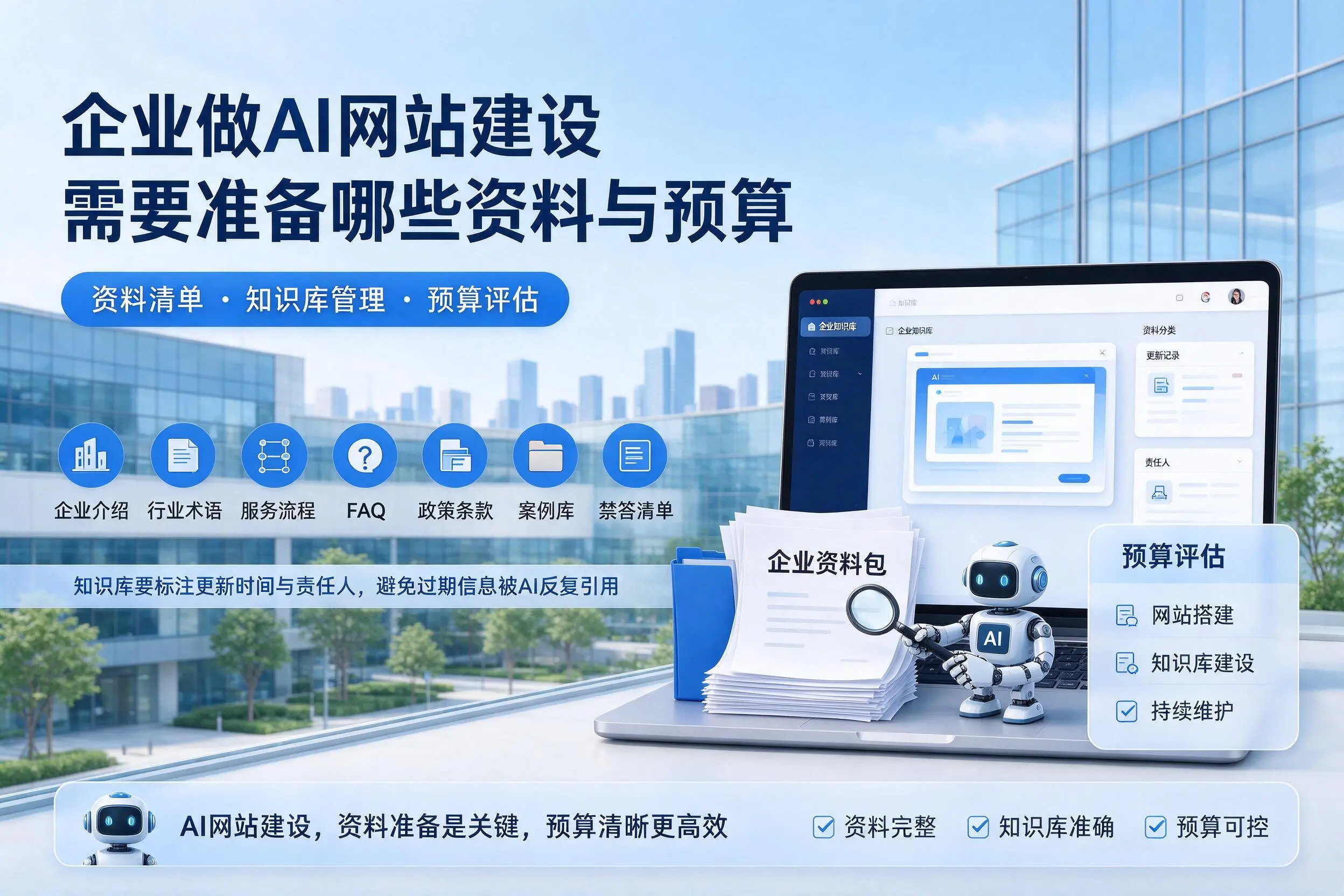 广东企业做AI网站建设需要准备哪些资料与预算