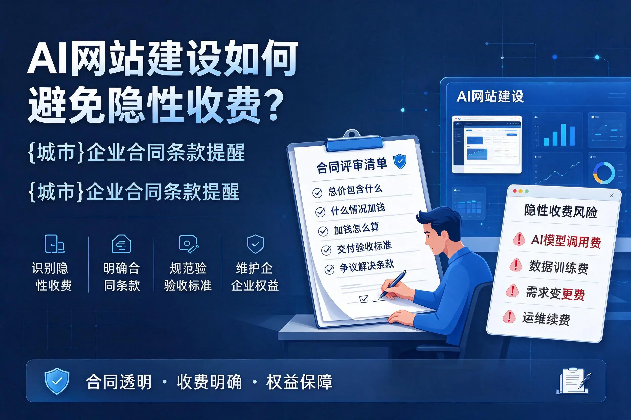 AI网站建设如何避免隐性收费?广东企业合同条款提醒