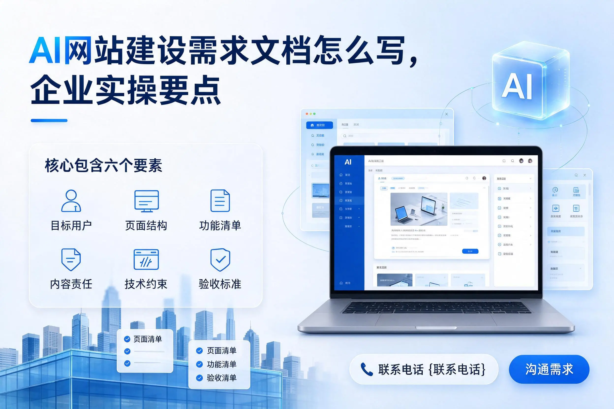 AI网站建设需求文档怎么写,广东企业实操要点