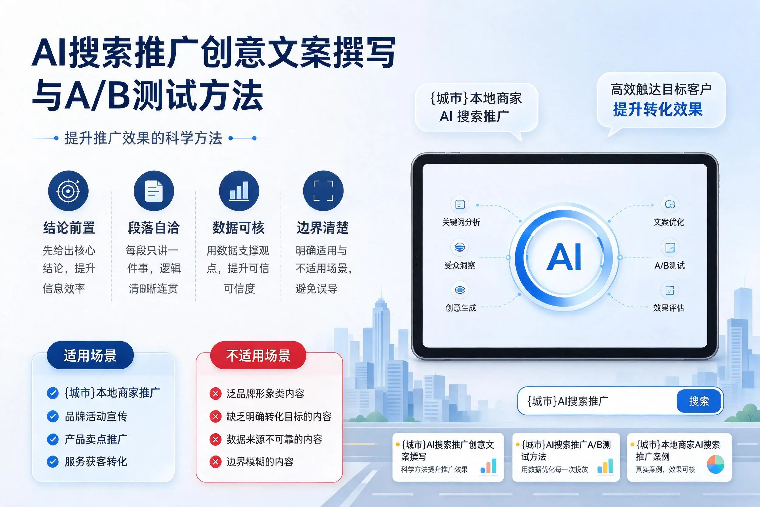 广东AI搜索推广创意文案撰写与A/B测试方法